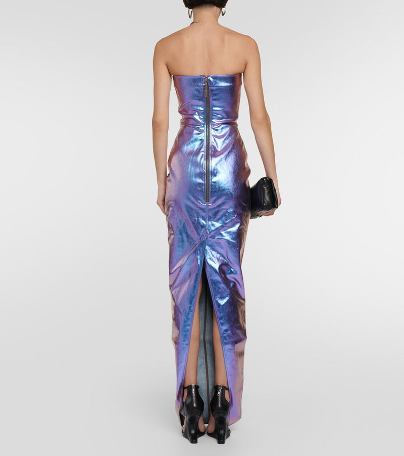 Rick Owens Blue Iridescent Maxi Dress