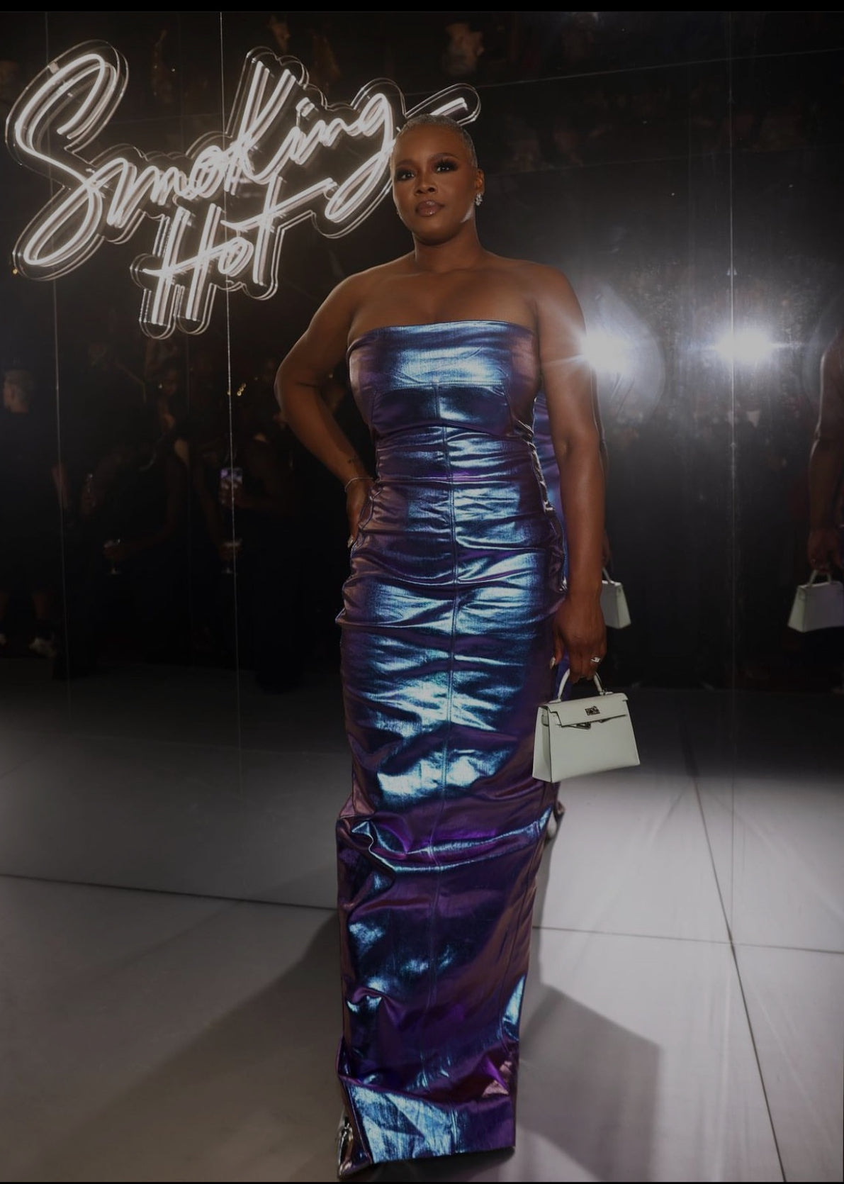 Rick Owens Blue Iridescent Maxi Dress